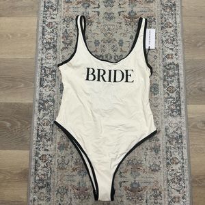 NWT who what wear bride one piece bathing suit